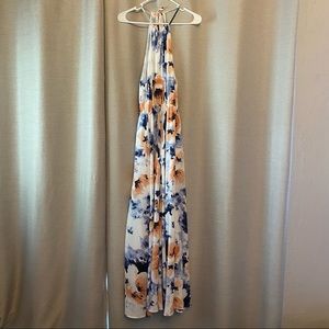 Lulus Floral Watercolor Maxi Dress (NWOT)